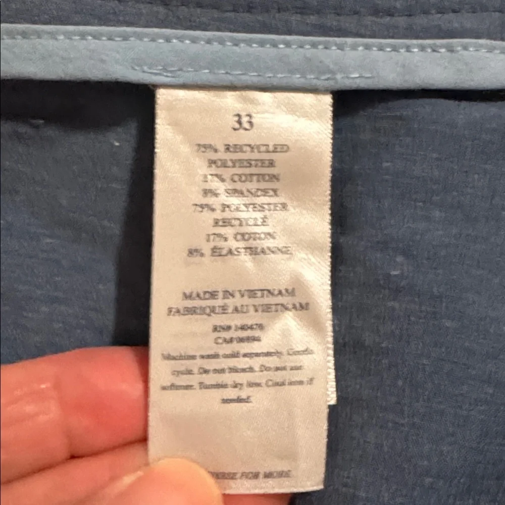 Faherty Belt Loop All Day Shorts Blue Techincal Stretch Drawstring-33